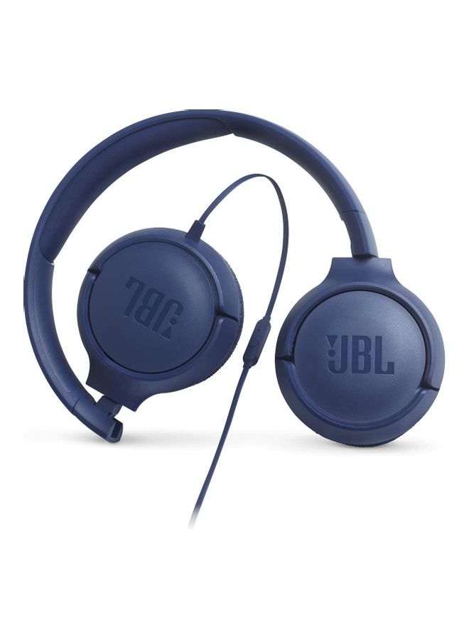 JBL Tune 500 Wired On-Ear Headphones - Deep Pure Bass - 1-Button Remote - Lightweight - Foldable - Tangle-Free Cable