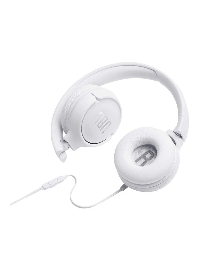 JBL Tune 500 Wired On-Ear Headphones - Deep Pure Bass - 1-Button Remote - Lightweight - Foldable - Tangle-Free Cable