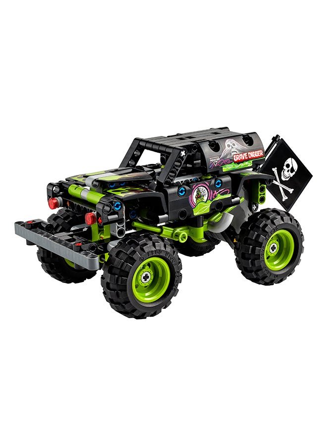 LEGO 42118 Technic Monster Jam Grave Digger Building Blocks Toy Car Set Toys For Boys, Girls, And Kids 212 Pieces 2 in 1 Pull Back Car Set 7+ Years