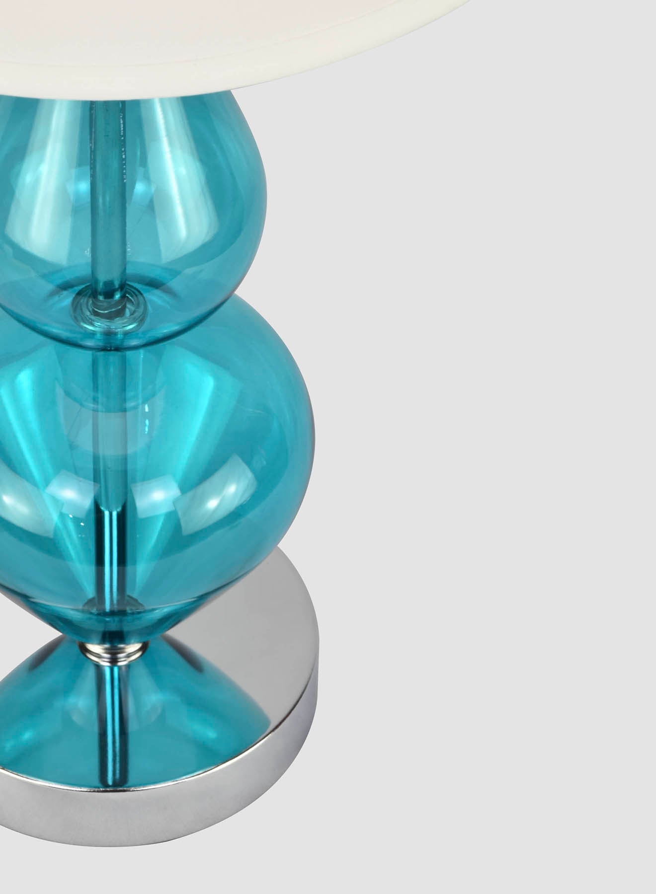 Switch Teardrop Glass Table Lamp Unique Luxury Quality Material for the Perfect Stylish Home LT3113 Light Blue/Off White 24 x 50 Light Blue/Off White