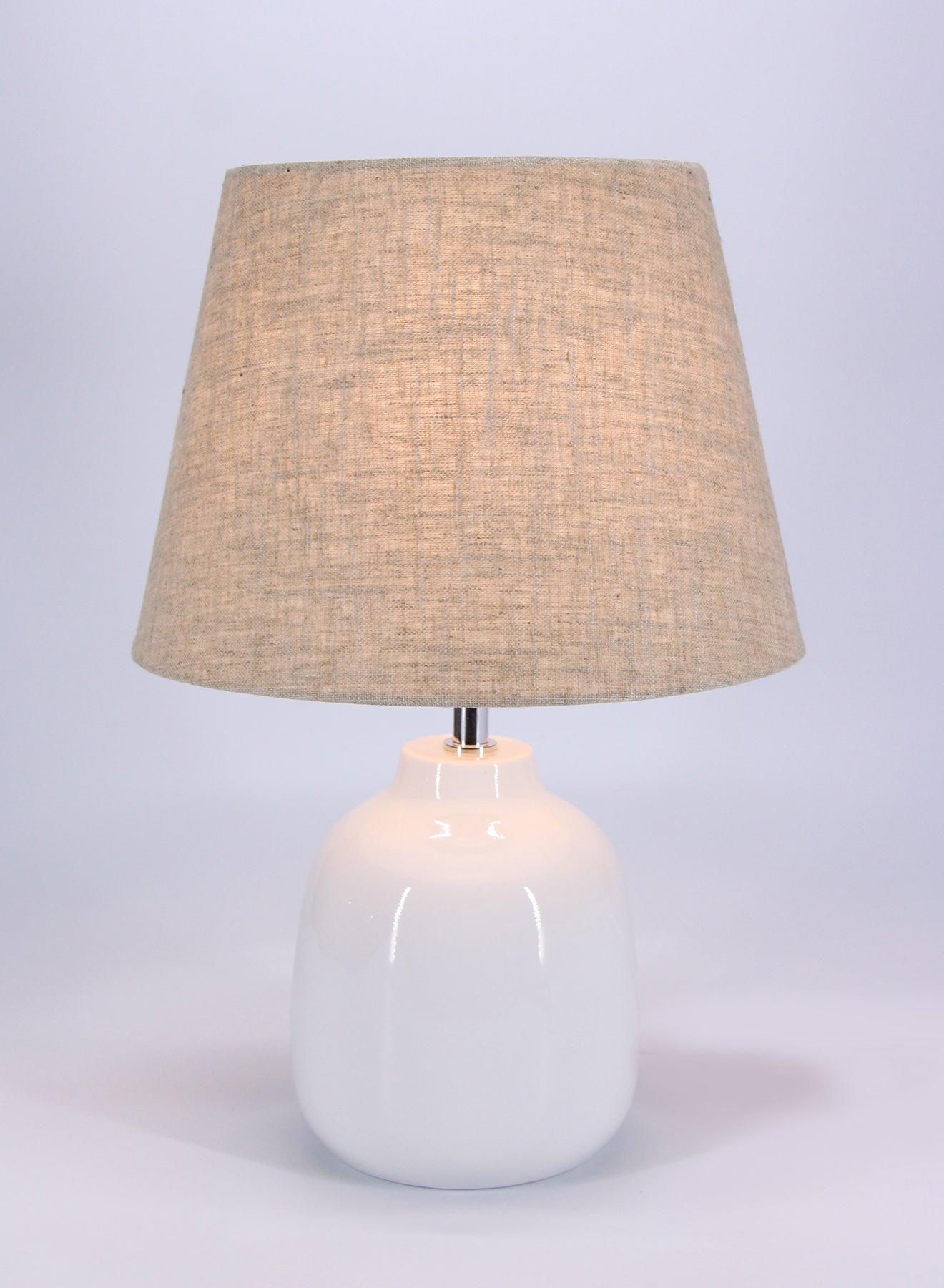 Ebb & Flow Nayn Ceramic Table Lamp | Lampshade Unique Luxury Quality Material for the Perfect Stylish Home D191-69 White 30 x 30 x 43