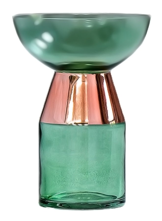 ebb & flow Modern Handmade Glass Flower Vase Unique Luxury Quality Material For The Perfect Stylish Home VA-19044-203 Green