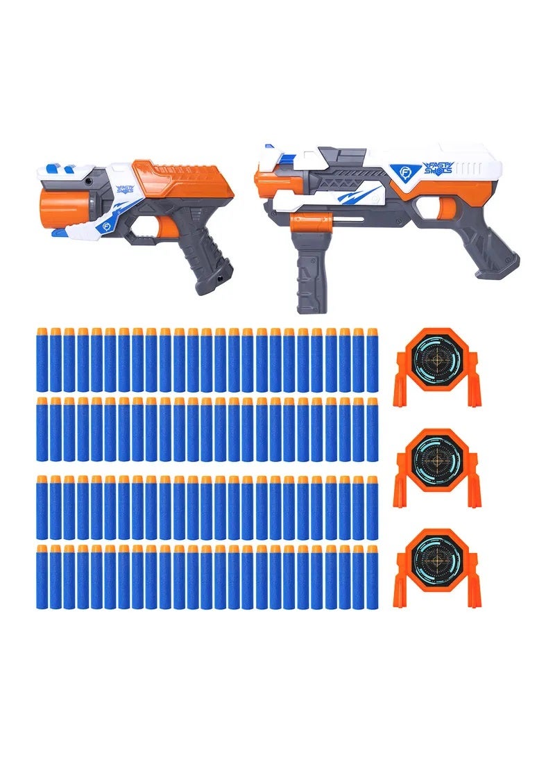 mumbo Jumbo Deluxe Blaster Sets With Two Guns 3 Targets And 100 Darts