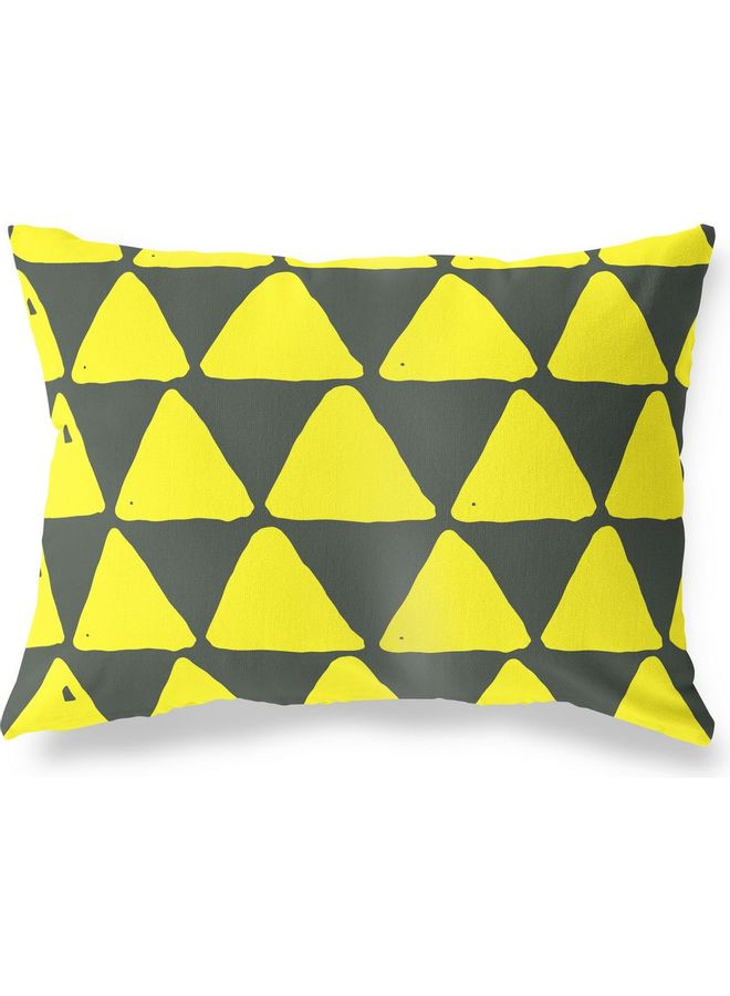 Bonamaison Cushion Cover cotton Multicolour 45x60cm YELLOW - BLACK