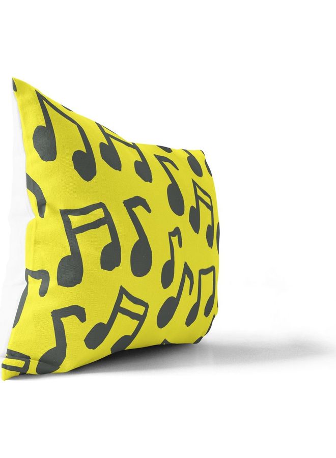 Bonamaison Cushion Cover cotton Multicolour 45x60cm DEEP YELLOW - BLACK