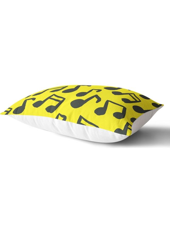 Bonamaison Cushion Cover cotton Multicolour 45x60cm DEEP YELLOW - BLACK