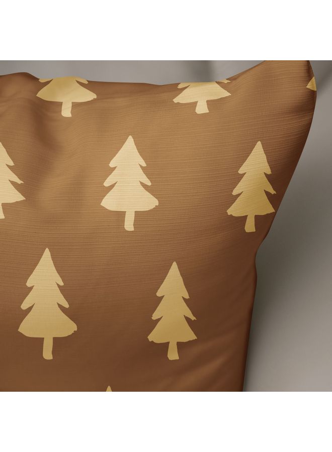 Bonamaison Cushion Cover cotton Multicolour 43x43cm BROWN