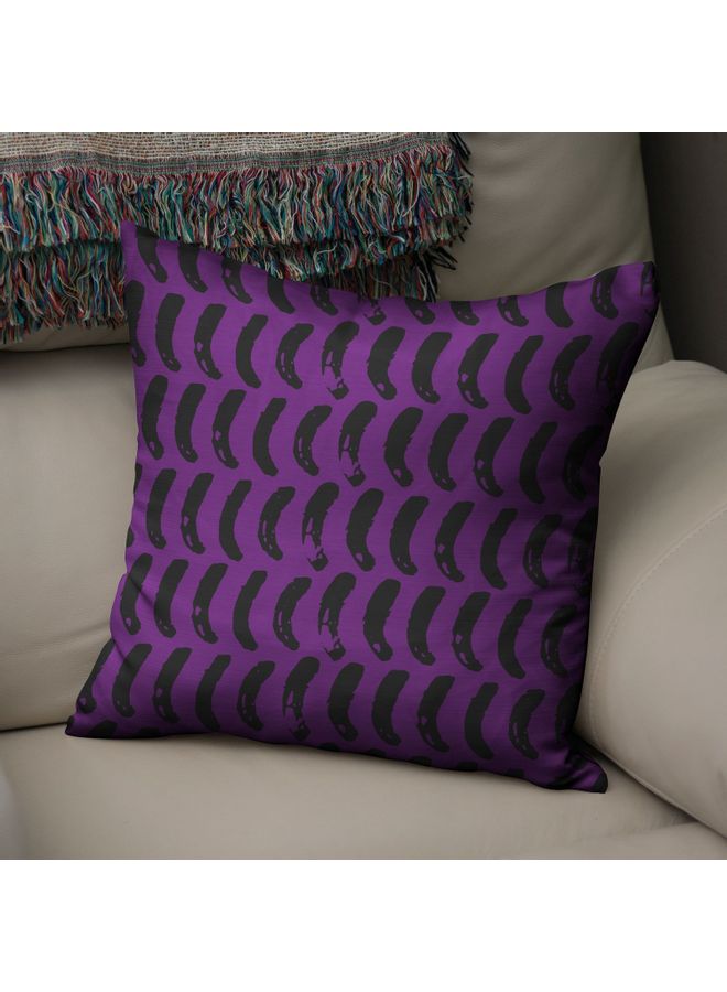 Bonamaison Cushion Cover cotton Multicolour 43x43cm PURPLE - BLACK