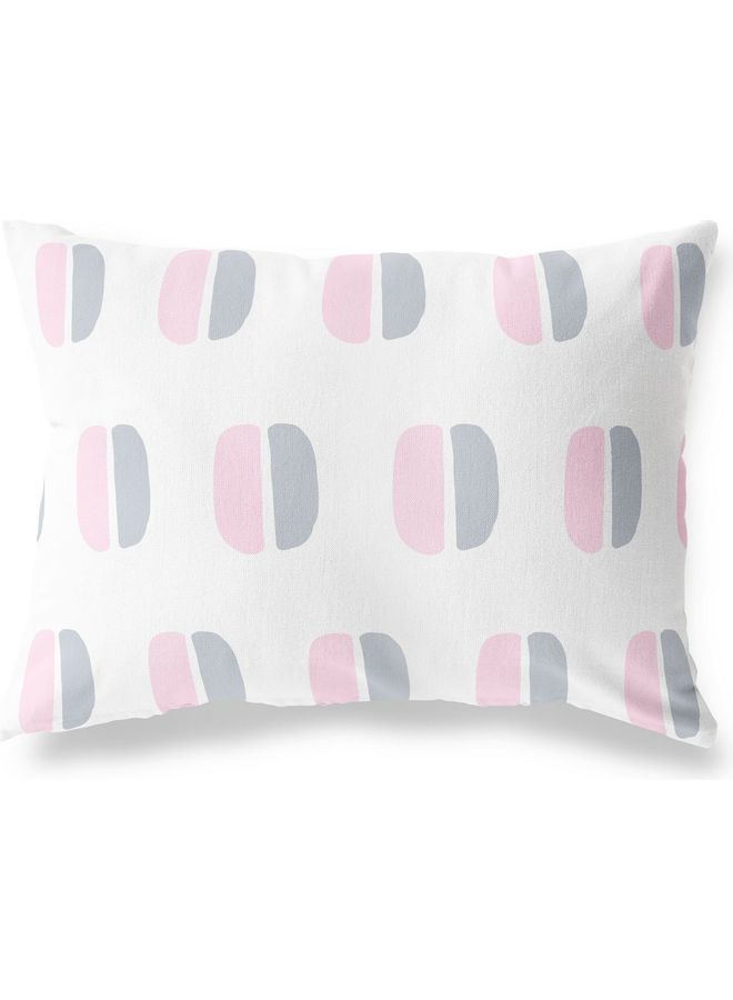 Bonamaison Cushion Cover cotton Multicolour 45x60cm WHITE - PINK - GREY