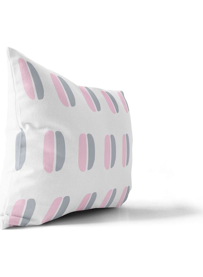 Bonamaison Cushion Cover cotton Multicolour 45x60cm WHITE - PINK - GREY