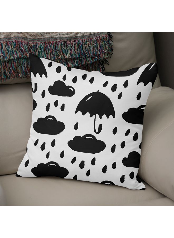 Bonamaison Decorative Cushion Cover cotton Multicolour 50x50cm WHITE CLOUD PRINT