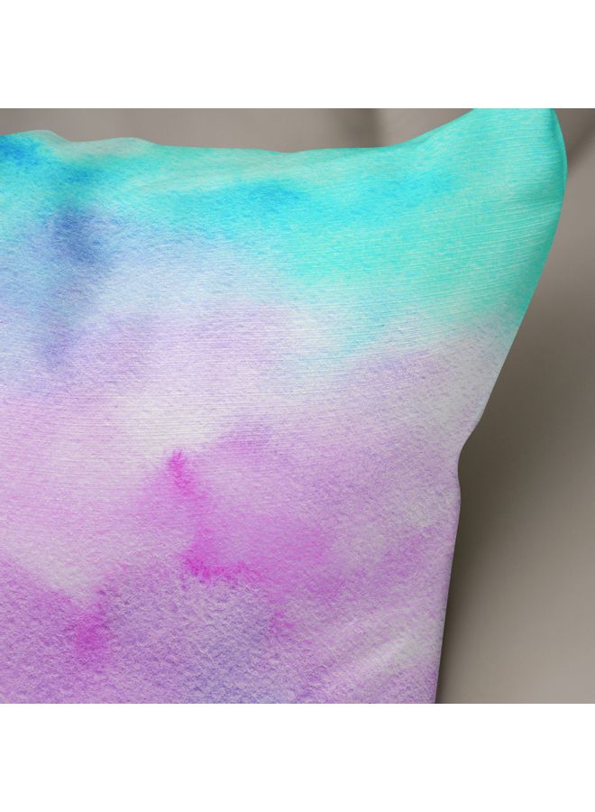 Bonamaison Decorative Cushion Cover cotton Multicolour 50x50cm LIGHT BLUE - PURPLE