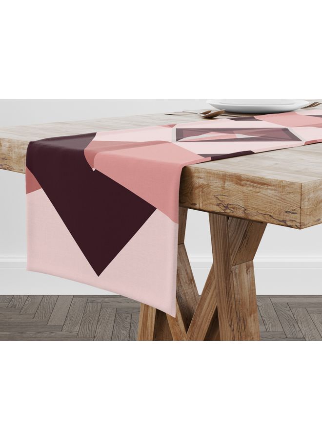 Bonamaison Polyester Table Runner Pink/Maroon 150x50cm