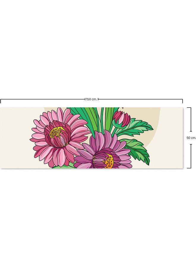 Bonamaison Polyester Table Runner Beige/Green/Pink 150x50cm