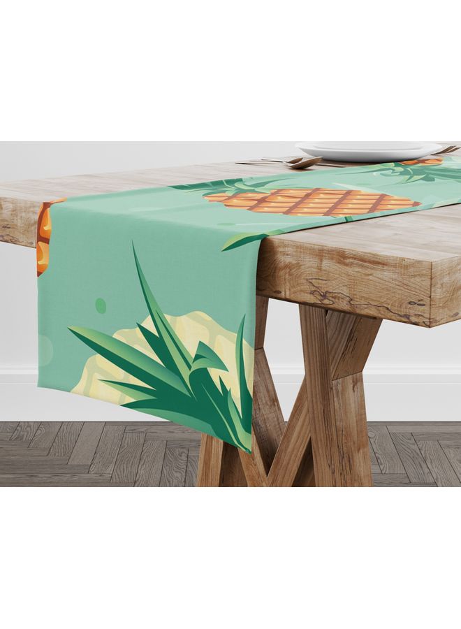 Bonamaison Printed Table Runner Green/Yellow/Orange 150x50cm