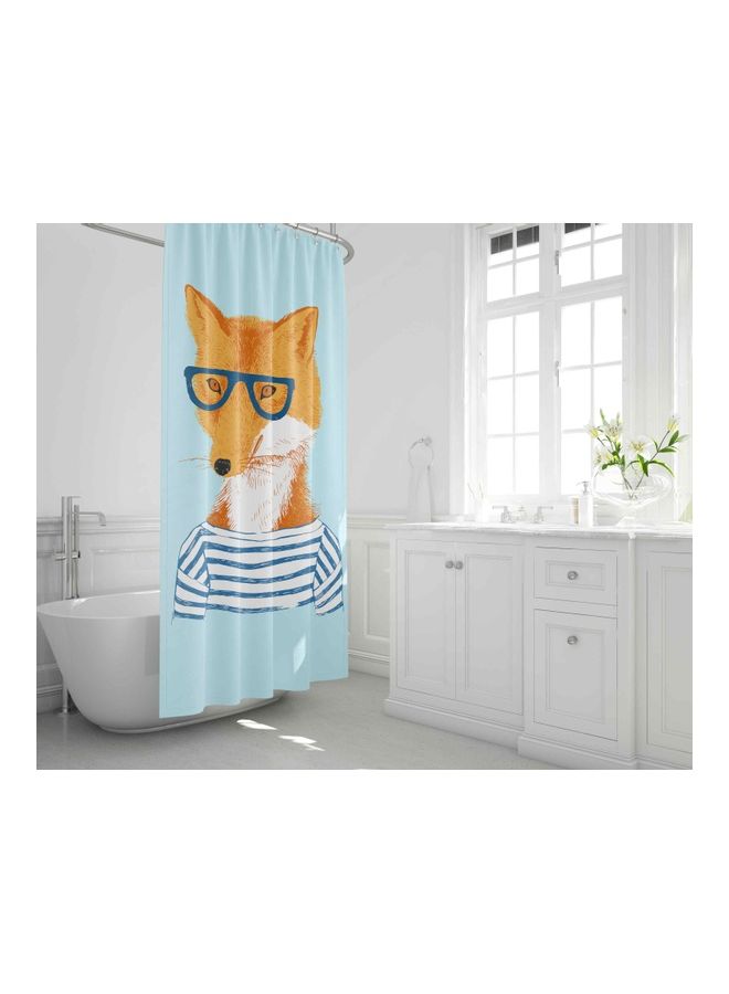 Bonamaison Printed Shower Curtain Multicolour 150 x 200cm WOLF PRINT