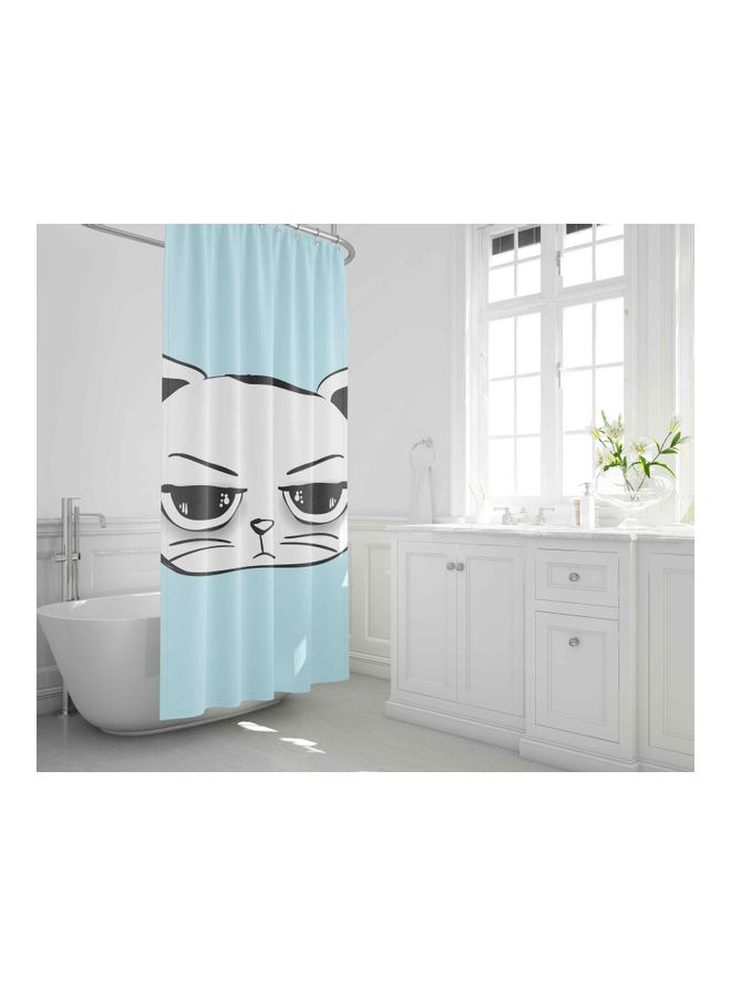 Bonamaison Printed Shower Curtain Multicolour 150 x 200cm ANGRY CAT PRINT