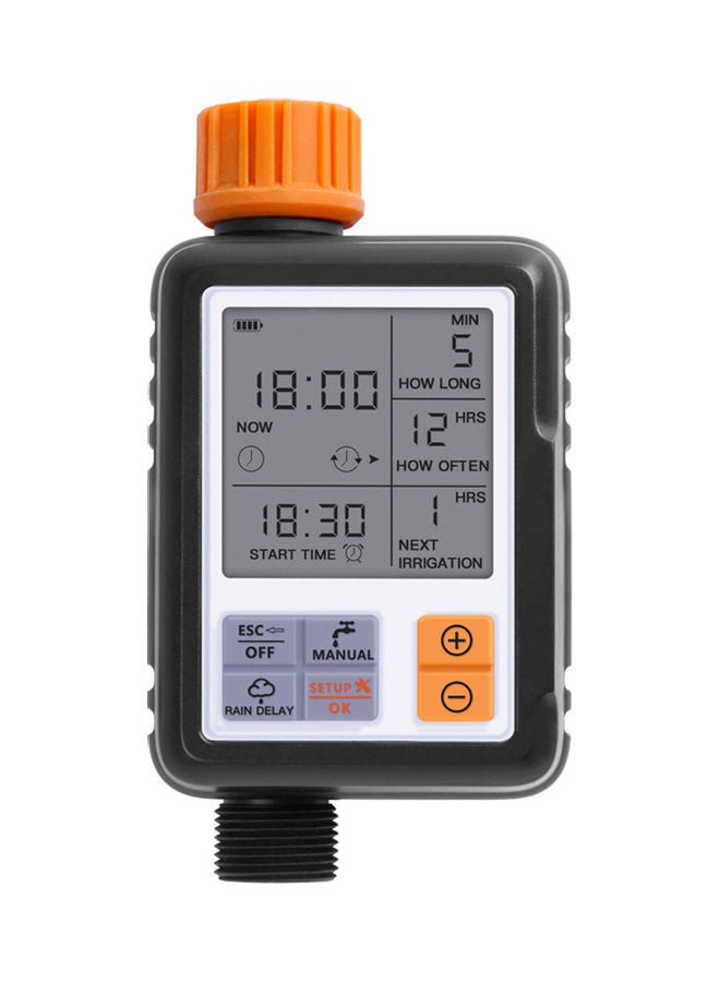 EzzySo Large Screen Automatic Watering Timer Black/Orange