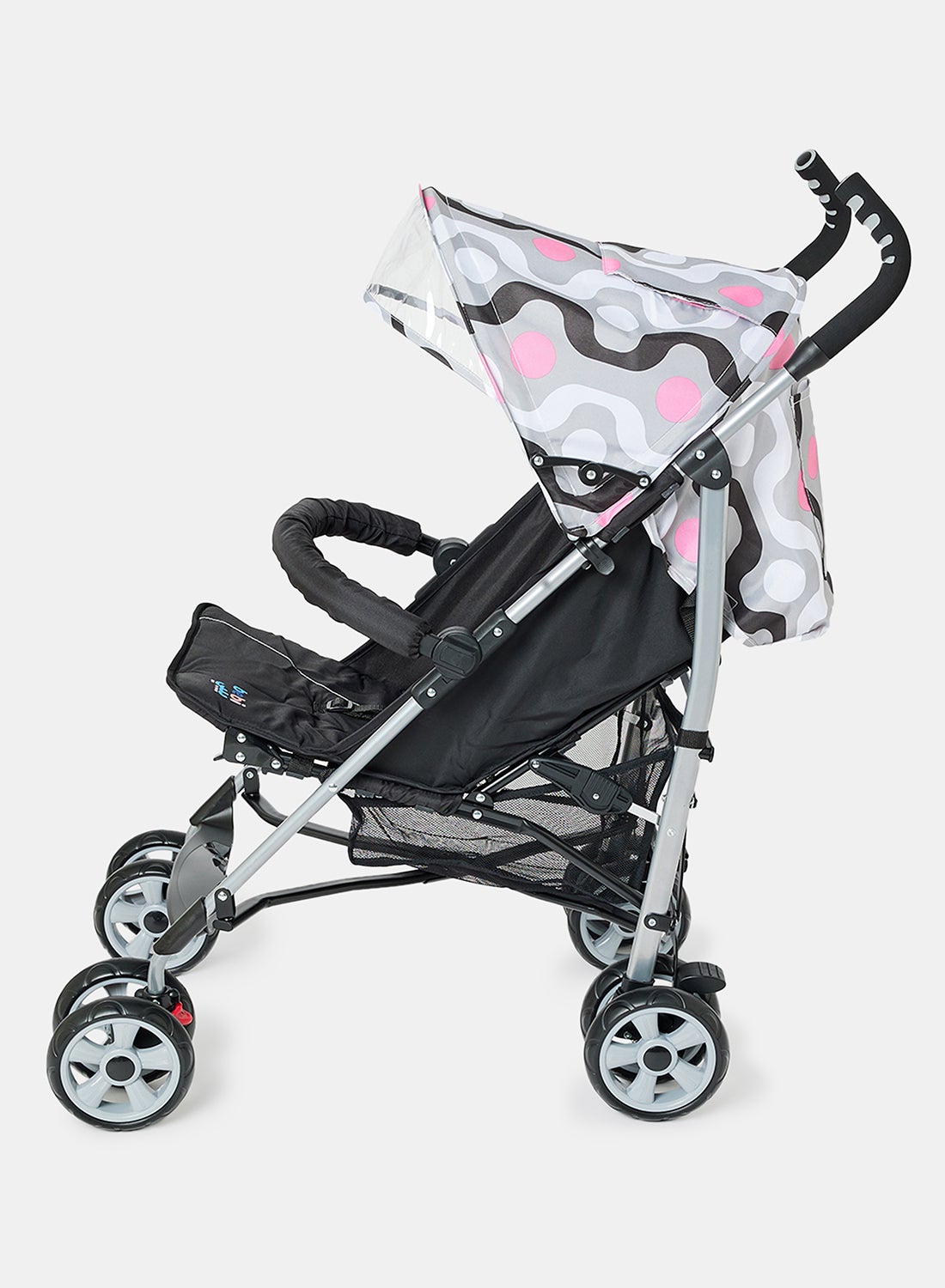 Bebi Foldable Compact Umbrella Reclining Seatback Stroller With Canopy Fit For Newborn Multicolour