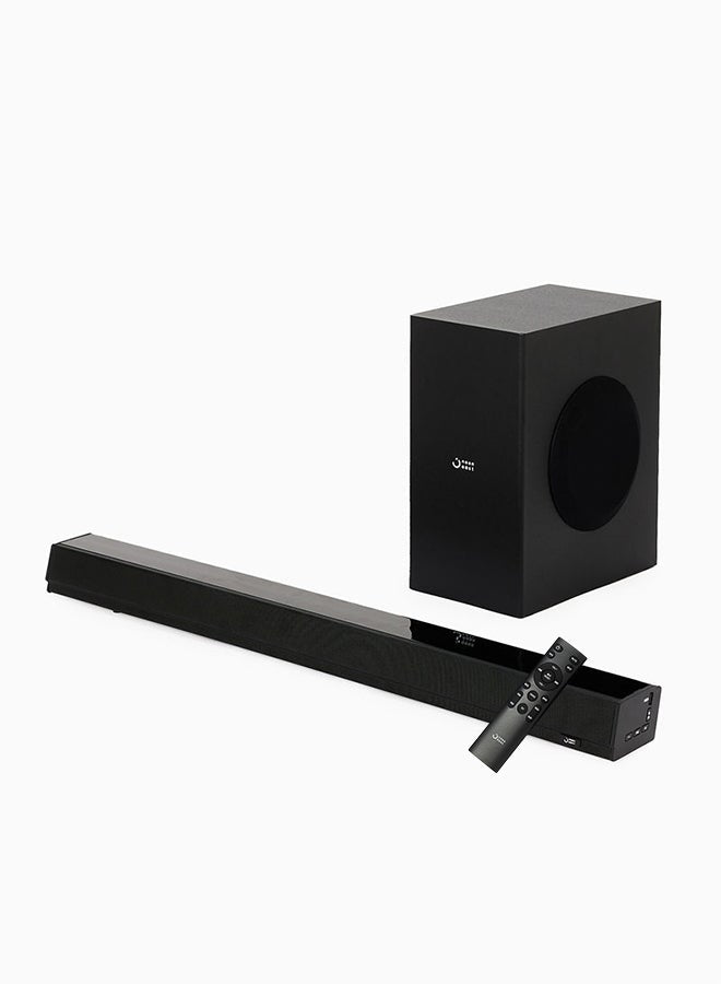 2.1 CH Soundbar Speaker - With 140 W Output, Powerful Bass, Bluetooth, USB Playback, Remote, HDMI & AUX S21W Black