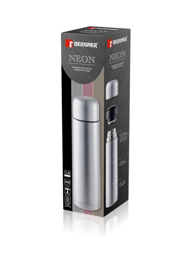 BERGNER Neon Stainless Steel Vacuum Flask Silver