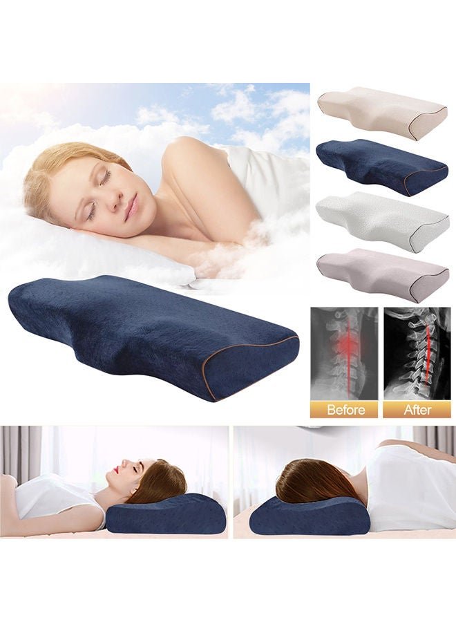 Arabest Orthopedic Cervical Neck Pillow For Pain Sufferers Polyester Blue 50x30x10cm