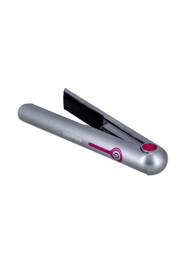 GEEPAS Rechargeable Hair Straightener Silver 27cm