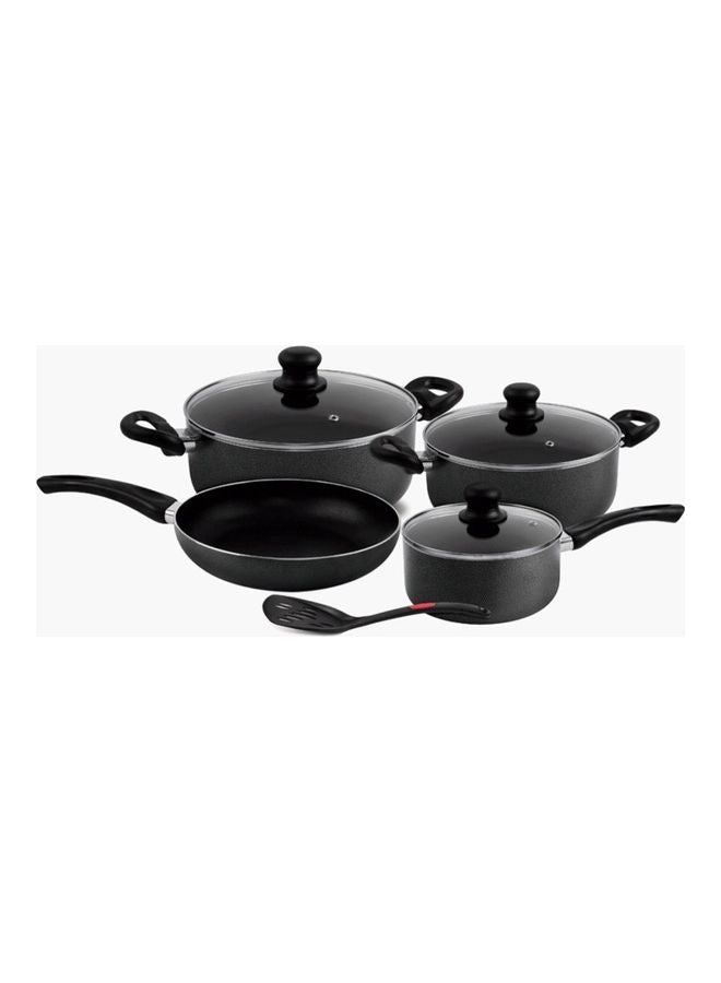 Home Box 8-Piece Non-Stick Cookware Set Grey 13.5 X 24cm