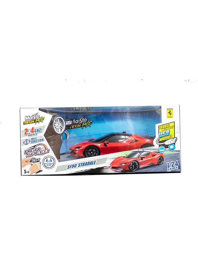 Maisto Premium High Speed Ferrari SF 90 Stradle 1:24 Scale Remote Control RC Car 32x13x11cm