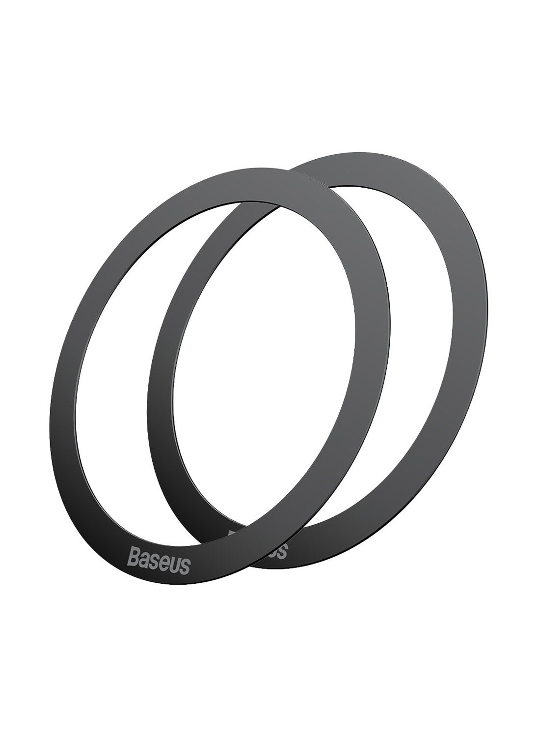 Baseus 2 Pieces Halo Series Magnetic Metal Ring Ultra Thin Compatible with MagSafe, Qi-Enabled Devices Compatible for iPhone 14/14 Pro/13/13 Pro/13 Mini/13 Pro Max/12 and Andriod Wireless Charging Devices Black