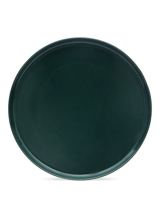 Royalford Fine Bone Dinner Plate Premium-Quality, Light-Weight and Food-Grade Plate Green - Royal Green 10.25inch