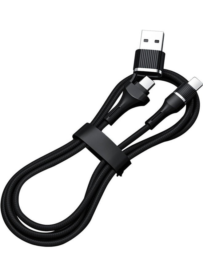 OFFBEAT Fast Charging Type C/USB to Lightning Cable - 1.1 m for iPhone, Power Delivery PD 20W Black