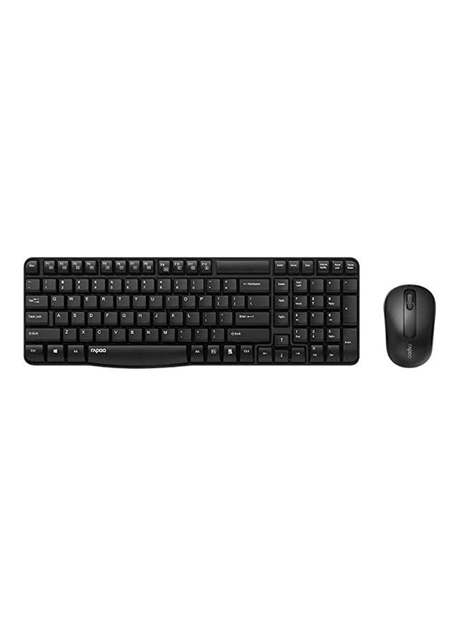 Rapoo Optical Mouse And Multimedia Keyboard Wireless Combo Black