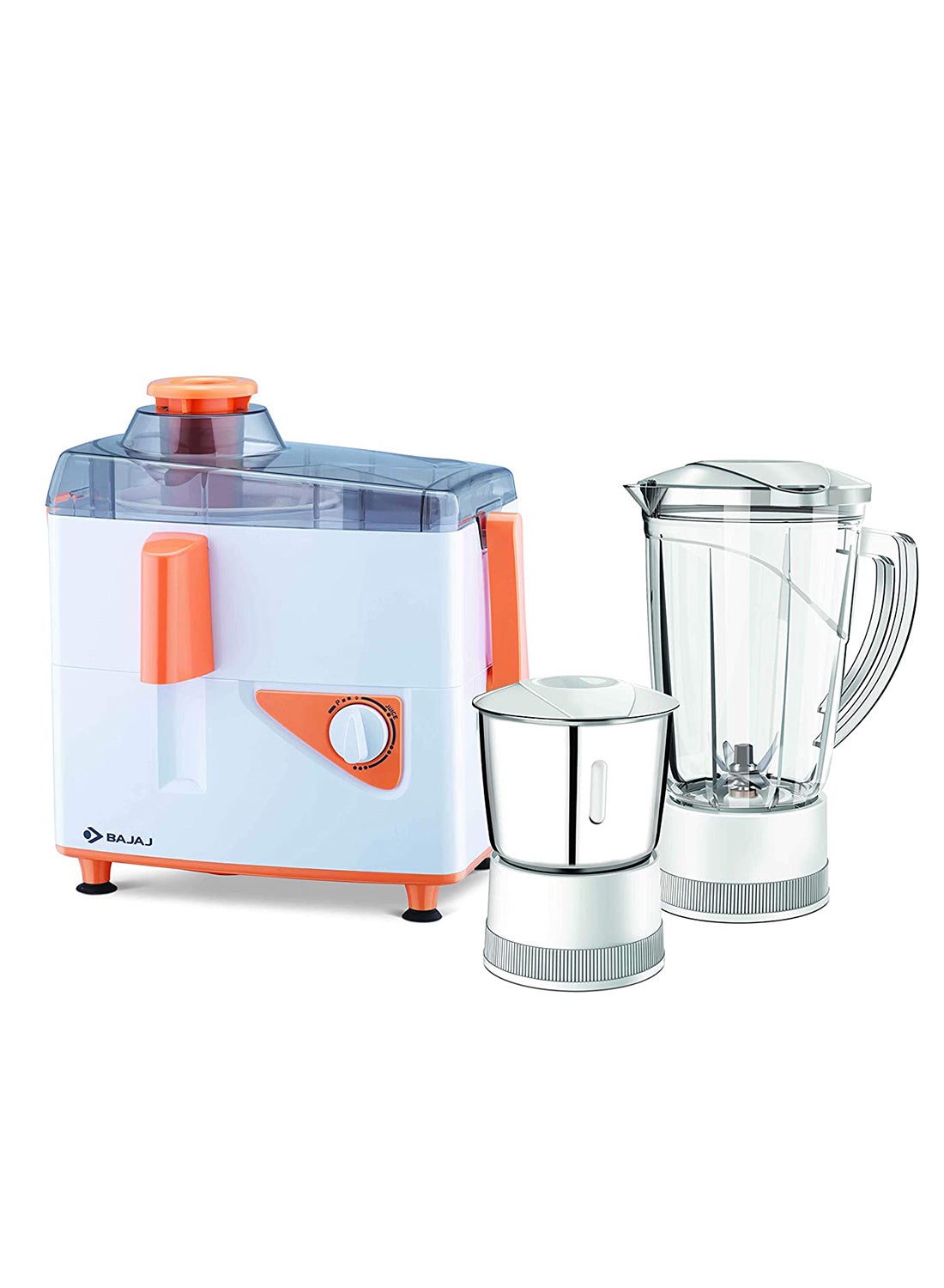 Bajaj Neo Jx4 Juicer Mixer Grinder 450 W 410700 White/Orange