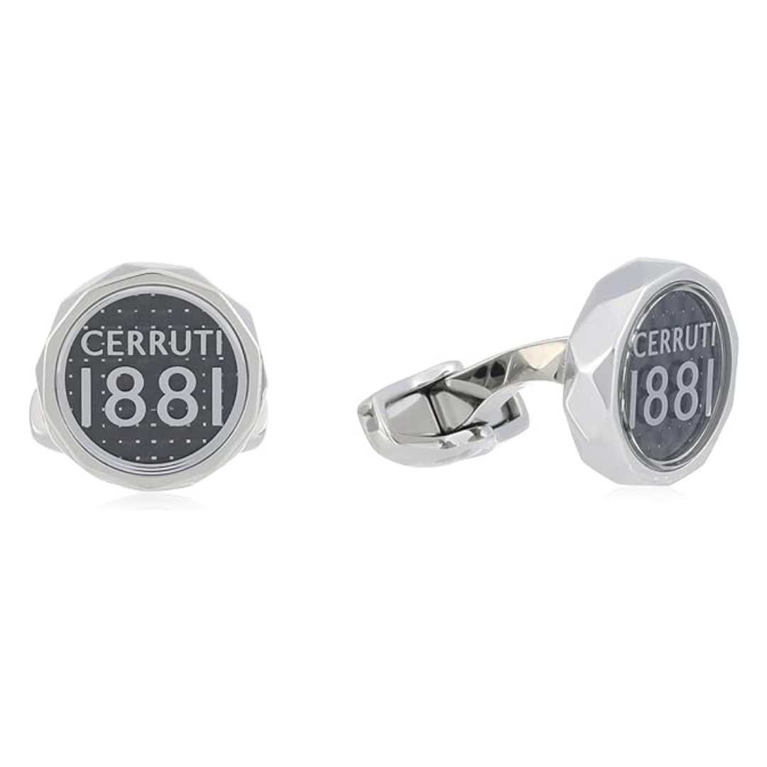 Cerruti 1881 Gold-Plated Stainless Steel Round Cufflinks for Men