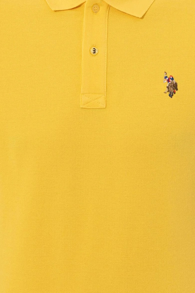 U.S. Polo Assn. Men's Basic Polo Shirt – Yellow, Size M