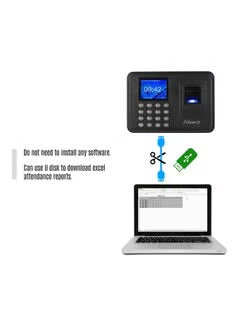 Aibecy Biometric Fingerprint Password Attendance Machine Black