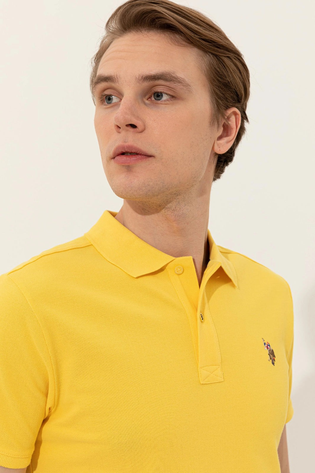 U.S. Polo Basic Polo Shirt for Men – Yellow