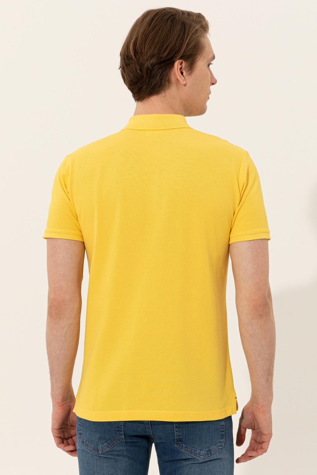 U.S. Polo Basic Polo Shirt for Men – Yellow