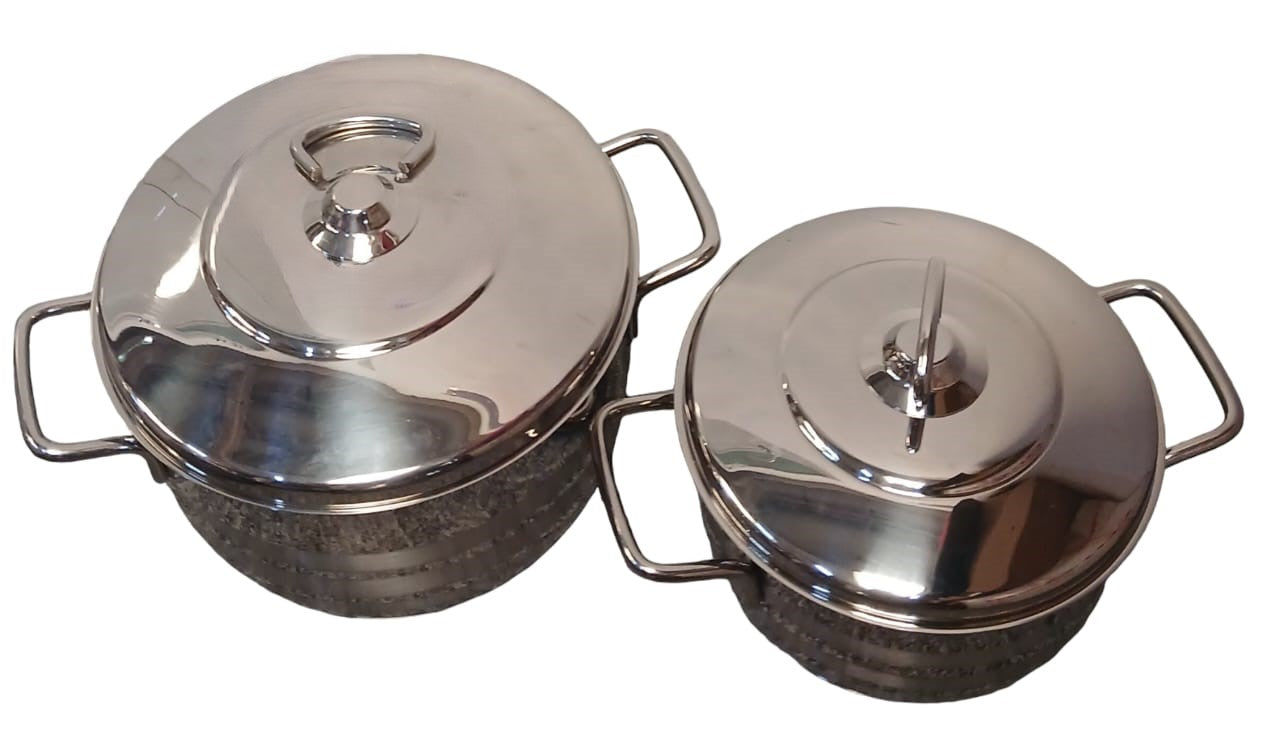 Korkmaz Astra 9 Pieces Stainless Steel Set, Induction Base Cookware Pots and Pans Set (Used)