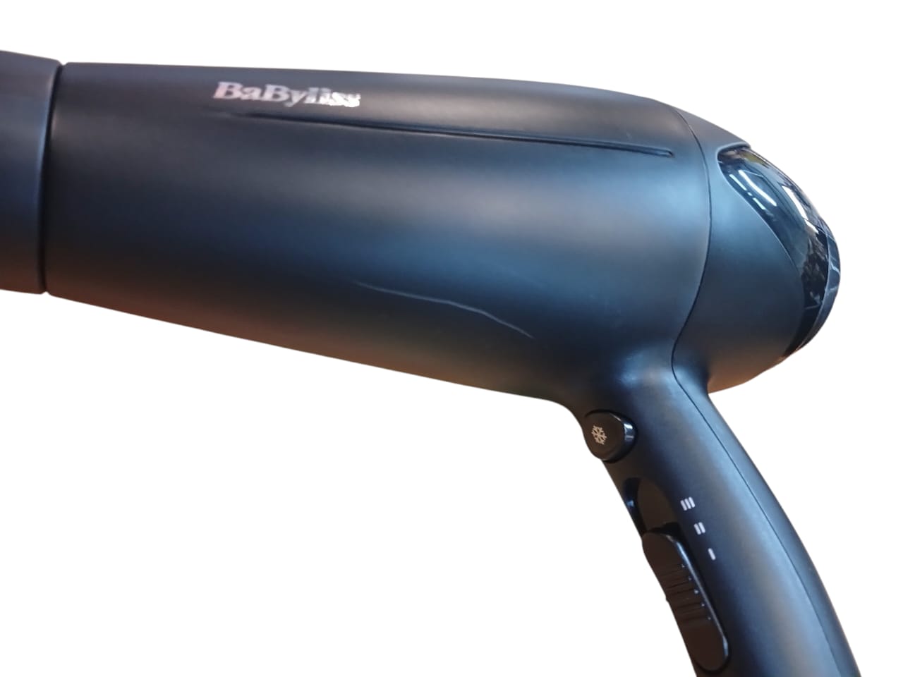 BaByliss Hair Dryer Turbo Smooth 2200, Powerful Dryer With Adjustable Speed Settings, Multiple Heat Settings For Customized Styling, Ionic Technology Reduces Frizz And Enhances Shine, D572DSDE (Black) (Used)