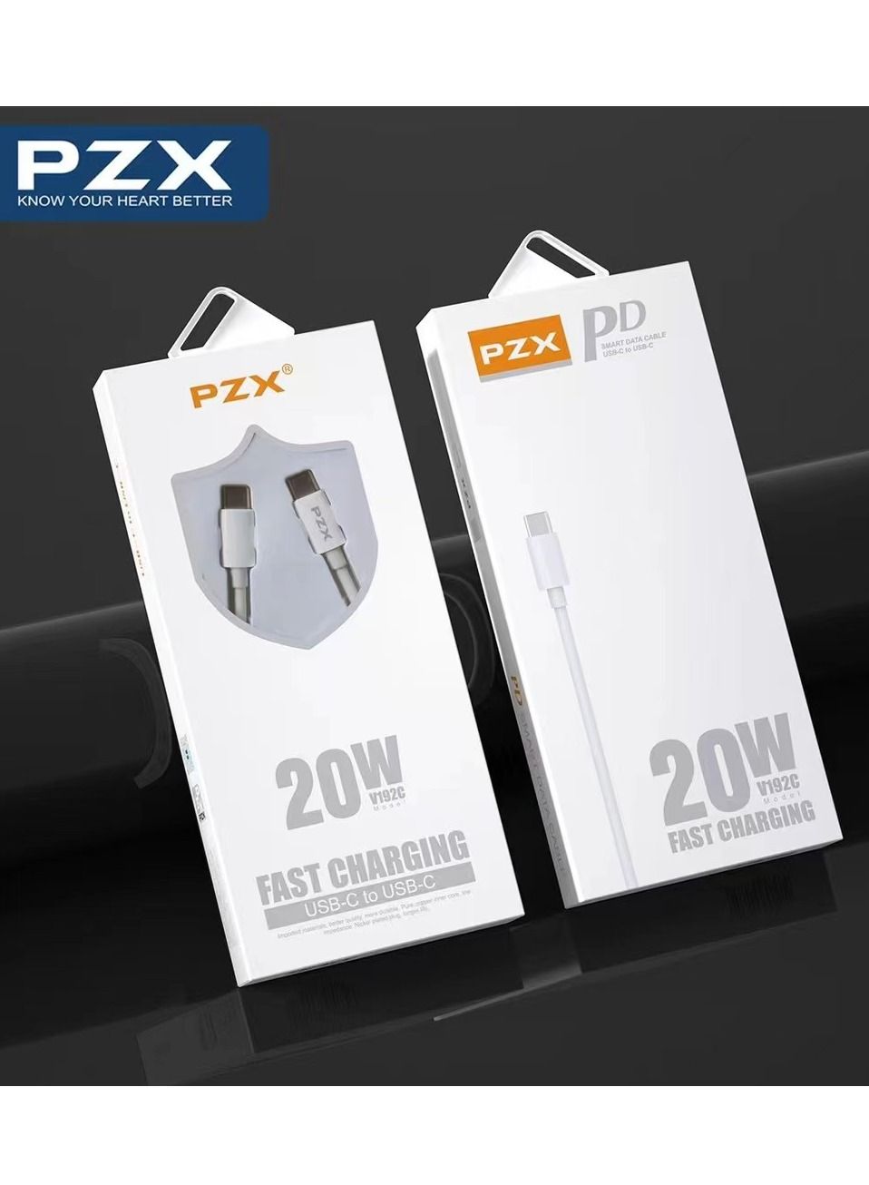 PZX PZX Type-c to Type-c 20W Cable 1M White phone cable for SAMSUNG HUAWEI