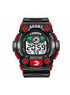 Coobos Kids Water Resistant Rubber Digital Watch Black/Red