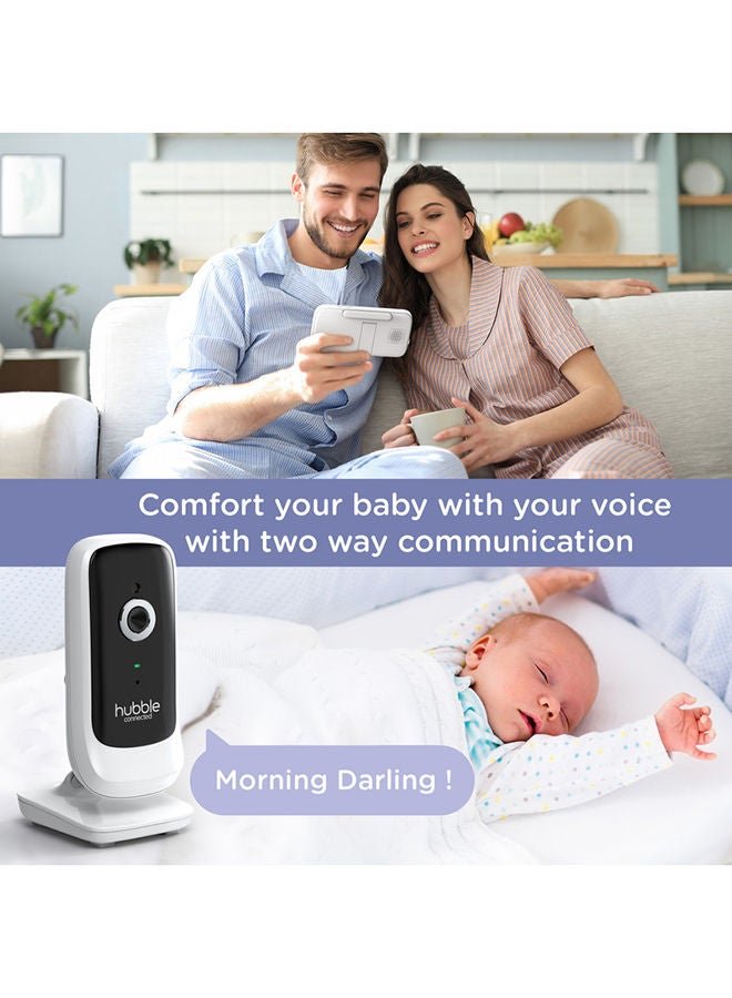 Hubble Connected Nursery View Premium Twin Cameras Video Baby Monitor With 5 Inch Screen, Infrared Night Vision, Split Screen, Digital Zoom and Room Temperature Sensor