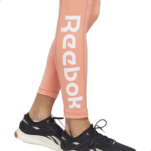 Reebok Legging femme Linear Logo, Twisted Coral, L