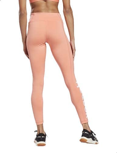 Reebok Legging femme Linear Logo, Twisted Coral, L