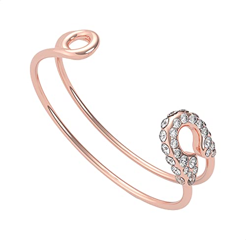 Guess UBB20107-S Stainless Steel Zircon Embellished Filigree Bangle - Rose Gold, Zircon Stainless Steel, Zircon