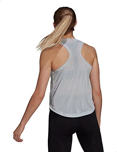 Adidas Designed To Move Front Logo Round Hem Dancing Tank Top for Women XL, Halo Blue, XL