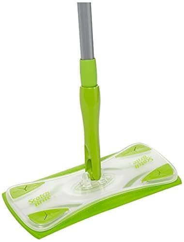 Scotch-Brite Easy Sweeper Kit (Support + Stick + 5 Mop Wet Cloths 28cm x 21cm) | Disposable Mop & Refill | Floor Brush | clean effectively| Hygienic | Wood | Vinyl | Ceramic | All Floors | 1 Kit/pack