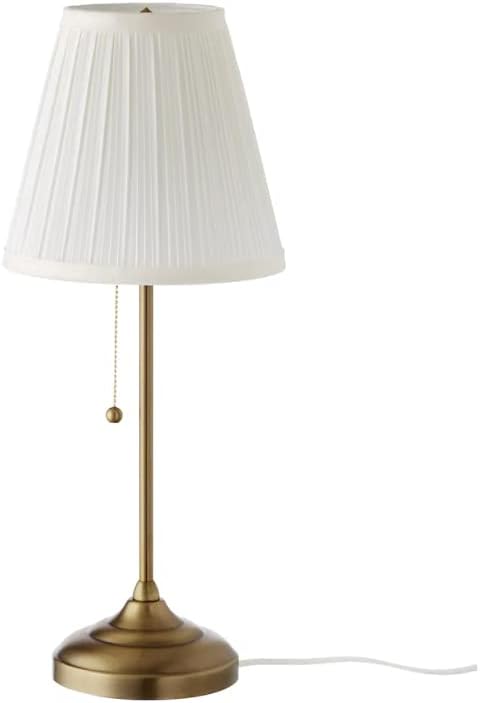 Ikea RSTID Table Lamp with Pull Switch (Brass/White)Pack of 1